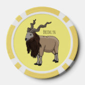 Afbeelding van de cartoon van geit van de markt poker chips (Achterkant)