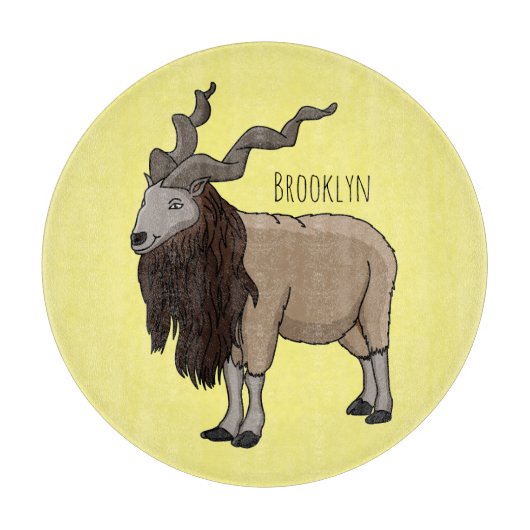 Afbeelding van de cartoon van geit van de markt snijplank (Voorkant)