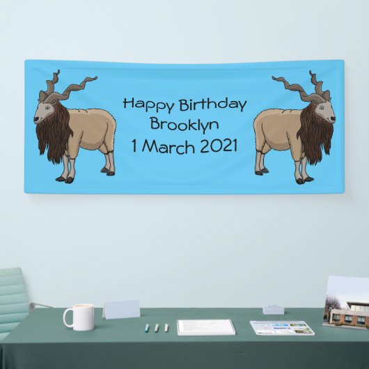 Afbeelding van de cartoon van geit van de markt spandoek (Beurs)