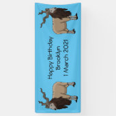 Afbeelding van de cartoon van geit van de markt spandoek (Verticaal)