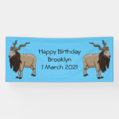 Afbeelding van de cartoon van geit van de markt spandoek (Horizontaal)