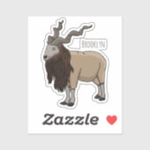 Afbeelding van de cartoon van geit van de markt sticker (Vel)