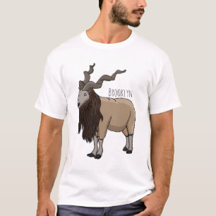 Afbeelding van de cartoon van geit van de markt t-shirt
