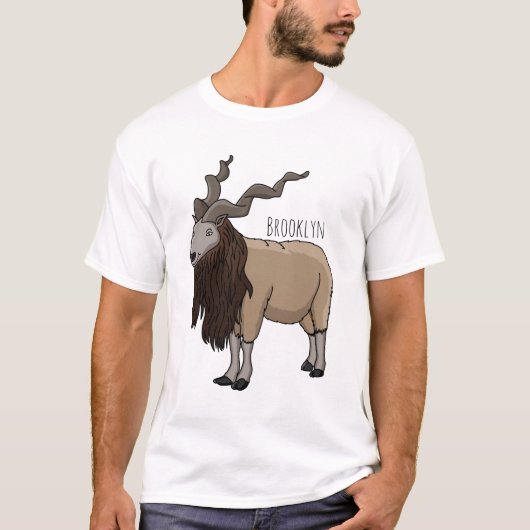 Afbeelding van de cartoon van geit van de markt t-shirt (Voorkant)