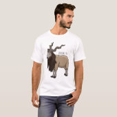 Afbeelding van de cartoon van geit van de markt t-shirt (Voorkant volledig)
