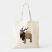 Afbeelding van de cartoon van geit van de markt tote bag (Achterkant)