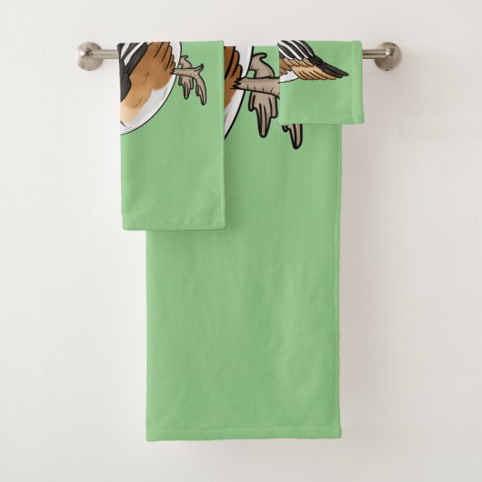 Afbeelding van de cartoon van gekookte merganser v bad handdoek (Insitu)