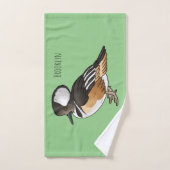 Afbeelding van de cartoon van gekookte merganser v bad handdoek (Handdoek)