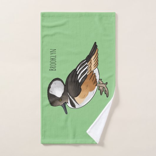 Afbeelding van de cartoon van gekookte merganser v bad handdoek (Handdoek)