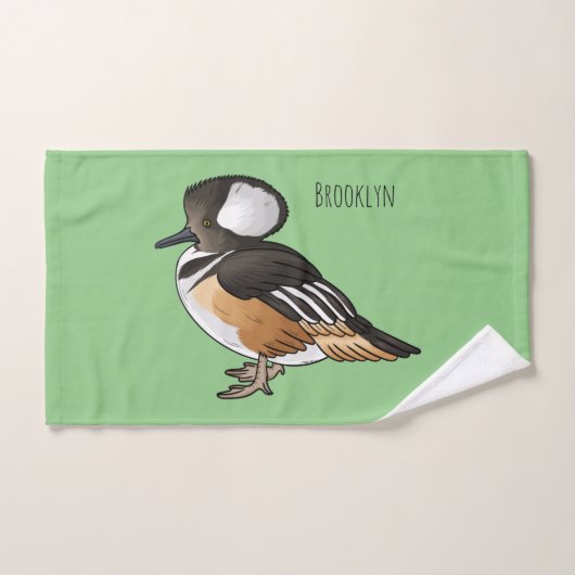 Afbeelding van de cartoon van gekookte merganser v bad handdoek (Handdoek)