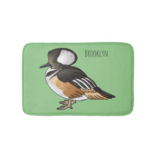 Afbeelding van de cartoon van gekookte merganser v badmat (Voorkant)