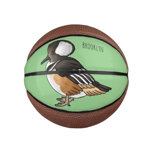 Afbeelding van de cartoon van gekookte merganser v basketbal (Voorkant)