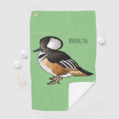 Afbeelding van de cartoon van gekookte merganser v golfhanddoek (Insitu)