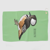 Afbeelding van de cartoon van gekookte merganser v golfhanddoek (Horizontaal)