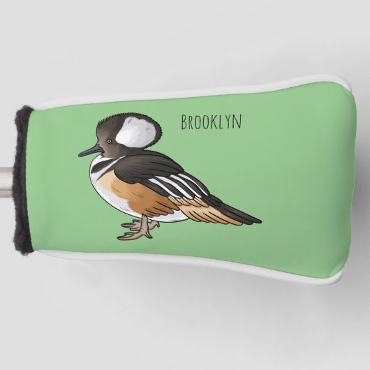 Afbeelding van de cartoon van gekookte merganser v golfheadcover (Voorkant)
