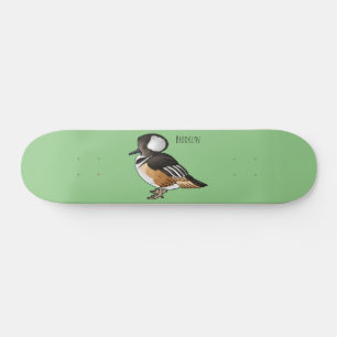 Afbeelding van de cartoon van gekookte merganser v persoonlijk skateboard