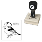 Afbeelding van de cartoon van gekookte merganser v rubberstempel (Gestempeld)