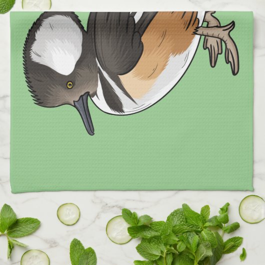 Afbeelding van de cartoon van gekookte merganser v theedoek (Gevouwen)