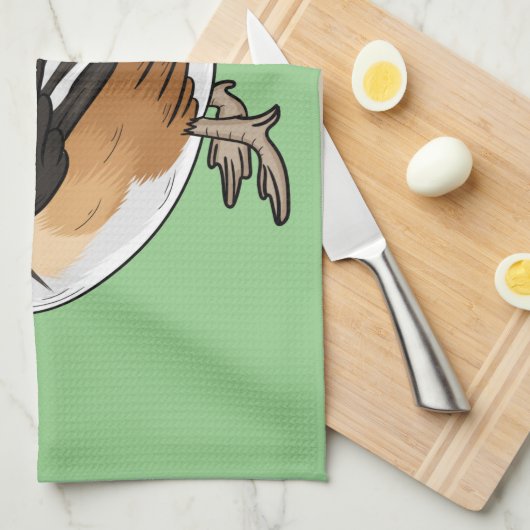 Afbeelding van de cartoon van gekookte merganser v theedoek (Quarter Fold)