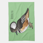 Afbeelding van de cartoon van gekookte merganser v theedoek (Verticaal)