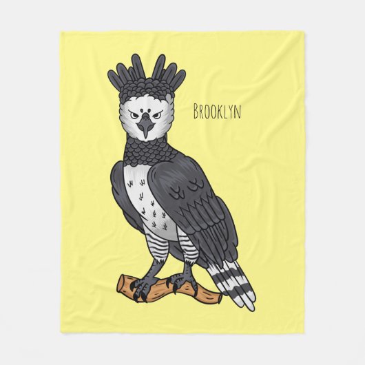 Afbeelding van de cartoon van Harpy Eagle Fleece Deken (Voorkant)