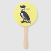 Afbeelding van de cartoon van Harpy Eagle Handwaaier (Achterkant)