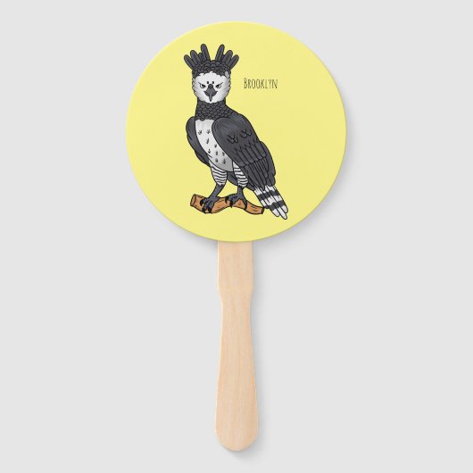 Afbeelding van de cartoon van Harpy Eagle Handwaaier (Voorkant)