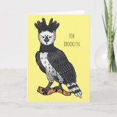 Afbeelding van de cartoon van Harpy Eagle Kaart (Voorkant)