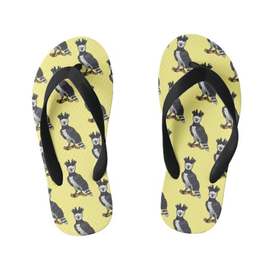 Afbeelding van de cartoon van Harpy Eagle Kinder Teenslippers (Voetbed)