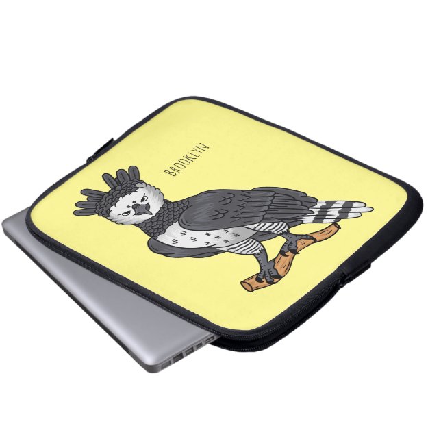 Afbeelding van de cartoon van Harpy Eagle Laptop Sleeve (Voorkant onderkant)