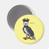 Afbeelding van de cartoon van Harpy Eagle Magneet (Voorkant / Achterkant)