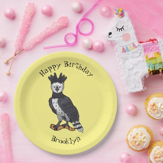 Afbeelding van de cartoon van Harpy Eagle Papieren Bordje (Feest)