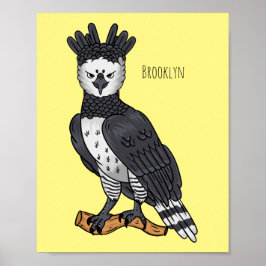 Afbeelding van de cartoon van Harpy Eagle Poster