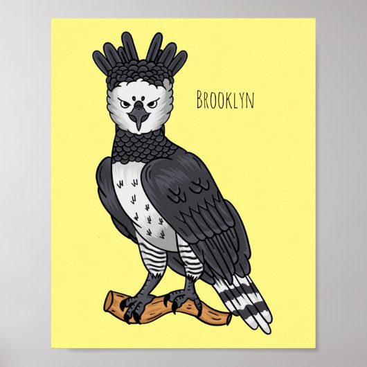 Afbeelding van de cartoon van Harpy Eagle Poster (Voorkant)
