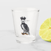 Afbeelding van de cartoon van Harpy Eagle Shot Glas (Voorkant)