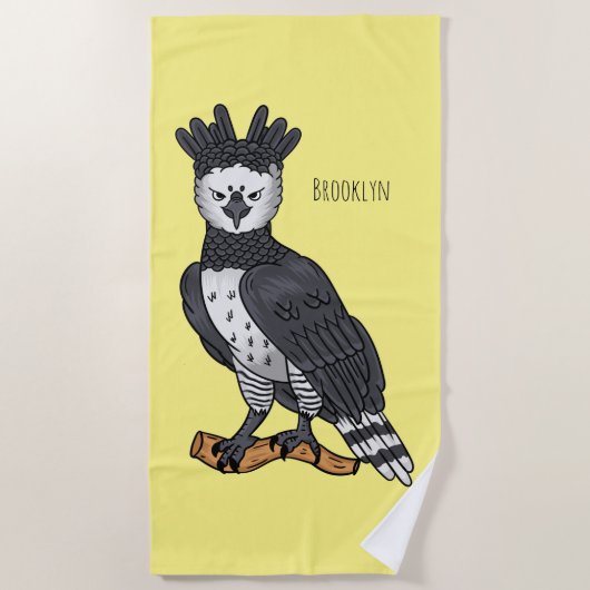 Afbeelding van de cartoon van Harpy Eagle Strandlaken (Voorkant)