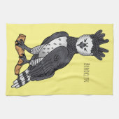 Afbeelding van de cartoon van Harpy Eagle Theedoek (Horizontaal)