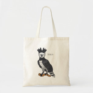 Afbeelding van de cartoon van Harpy Eagle Tote Bag