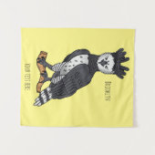 Afbeelding van de cartoon van Harpy Eagle Wandkleed (Voorkant (horizontaal))