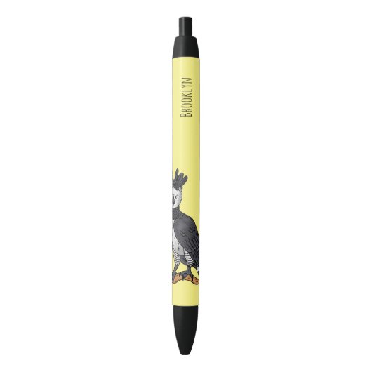 Afbeelding van de cartoon van Harpy Eagle Zwarte Inkt Pen (Voorkant Verticaal)