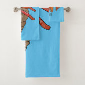 Afbeelding van de cartoon van Hermit crab Bad Handdoek (Insitu)