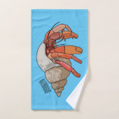 Afbeelding van de cartoon van Hermit crab Bad Handdoek (Handdoek)