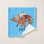Afbeelding van de cartoon van Hermit crab Bad Handdoek (Wasdoekje)