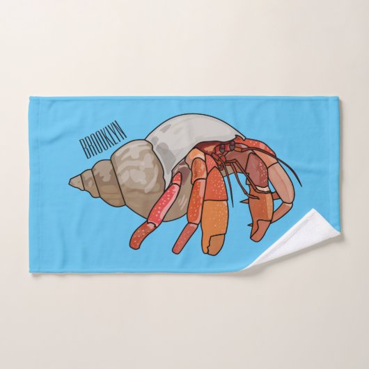 Afbeelding van de cartoon van Hermit crab Bad Handdoek (Handdoek)