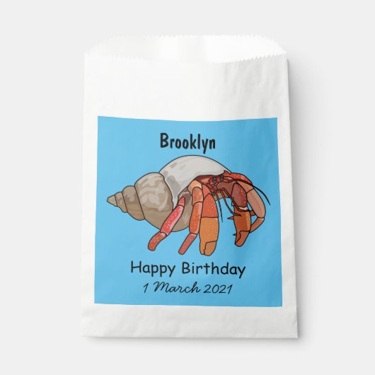 Afbeelding van de cartoon van Hermit crab Bedankzakje (Voorkant)