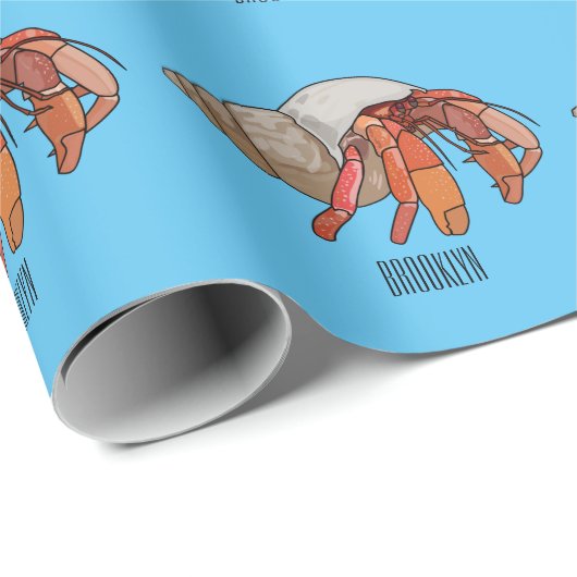 Afbeelding van de cartoon van Hermit crab Cadeaupapier (Rol Hoek)