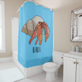 Afbeelding van de cartoon van Hermit crab Douchegordijn (In situ)
