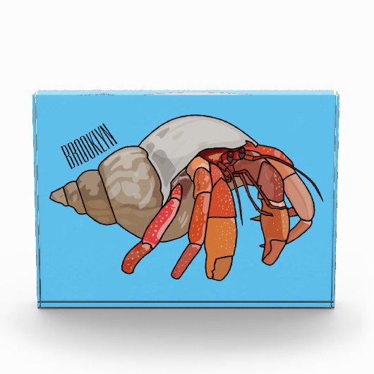 Afbeelding van de cartoon van Hermit crab Fotoblokken (Voorkant)