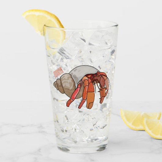 Afbeelding van de cartoon van Hermit crab Glas (Voorkant ijs)