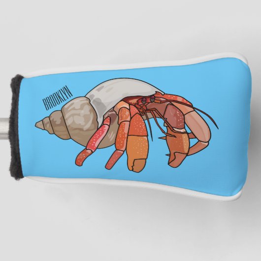 Afbeelding van de cartoon van Hermit crab Golfheadcover (Voorkant)